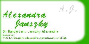 alexandra janszky business card